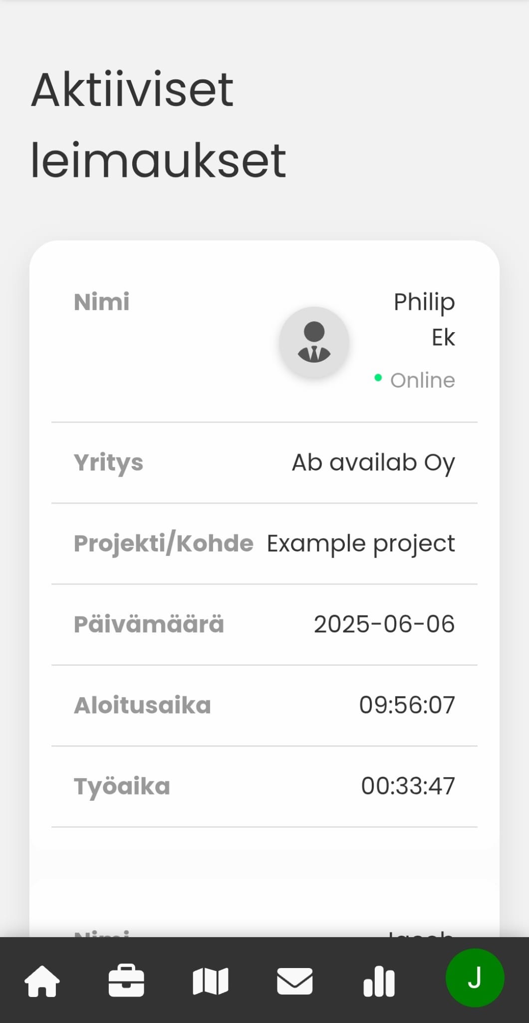 JobClock app