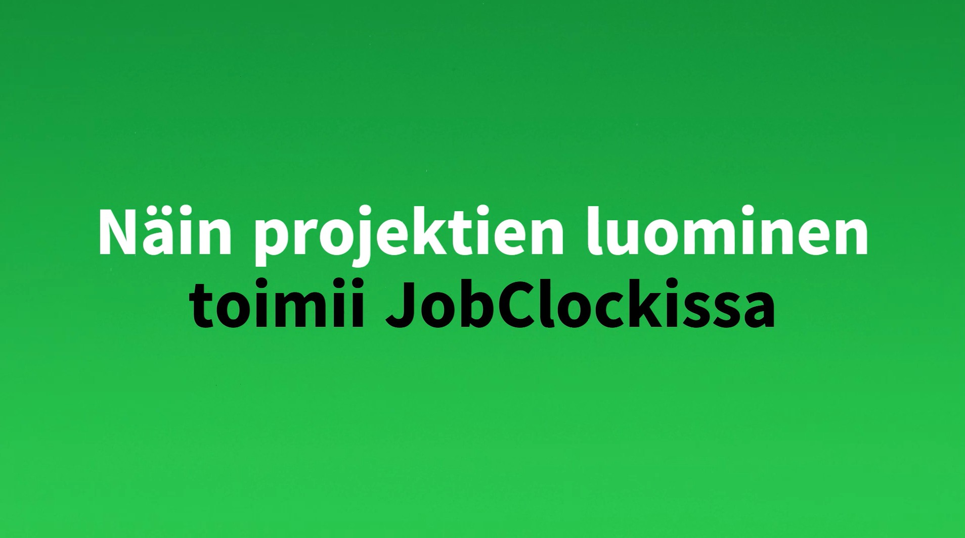 Create projects
